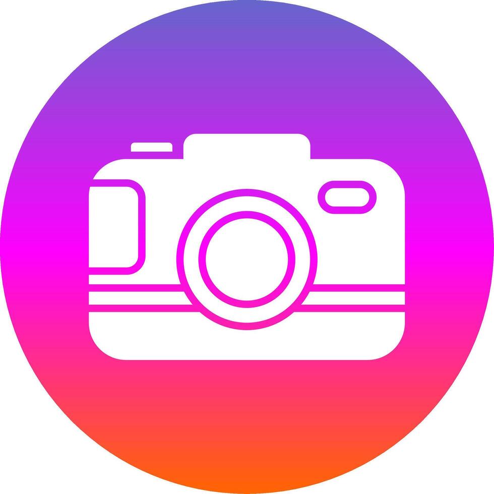 Camera Glyph Gradient Circle Icon Design vector