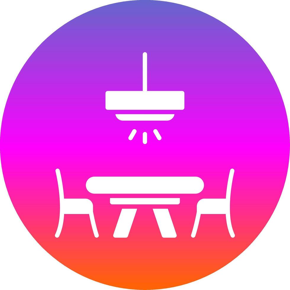 Dinner Table Glyph Gradient Circle Icon Design vector