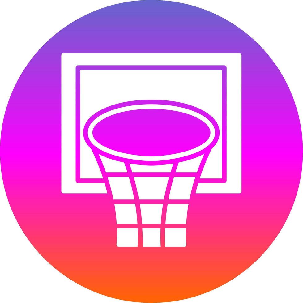 Basketball Hoop Glyph Gradient Circle Icon Design vector