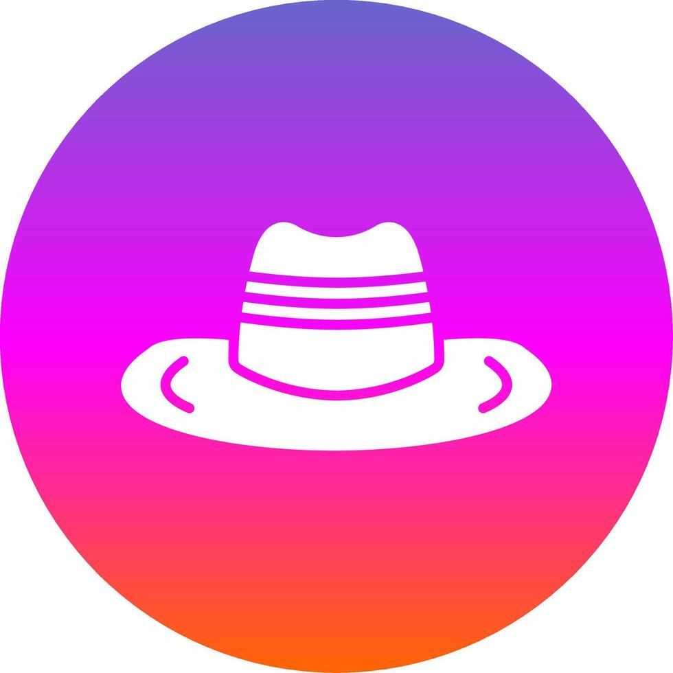 Cowboy Hat Glyph Gradient Circle Icon Design vector