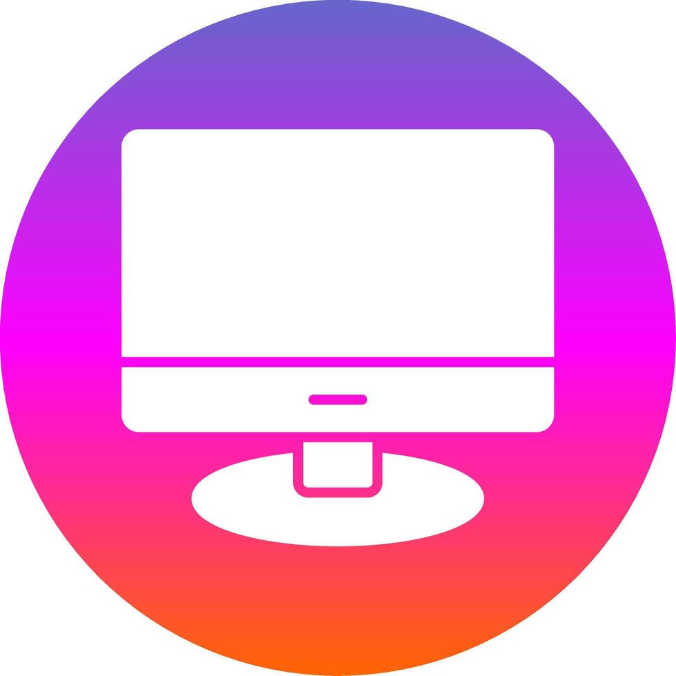 Lcd Glyph Gradient Circle Icon Design vector