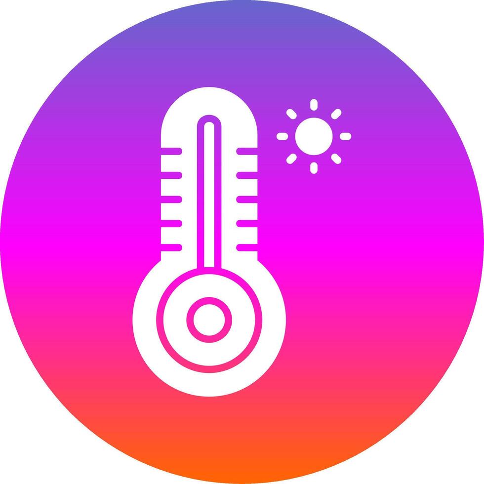 Thermometer Glyph Gradient Circle Icon Design vector