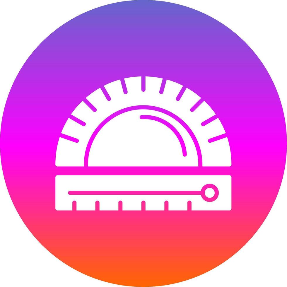 Protractor Glyph Gradient Circle Icon Design vector