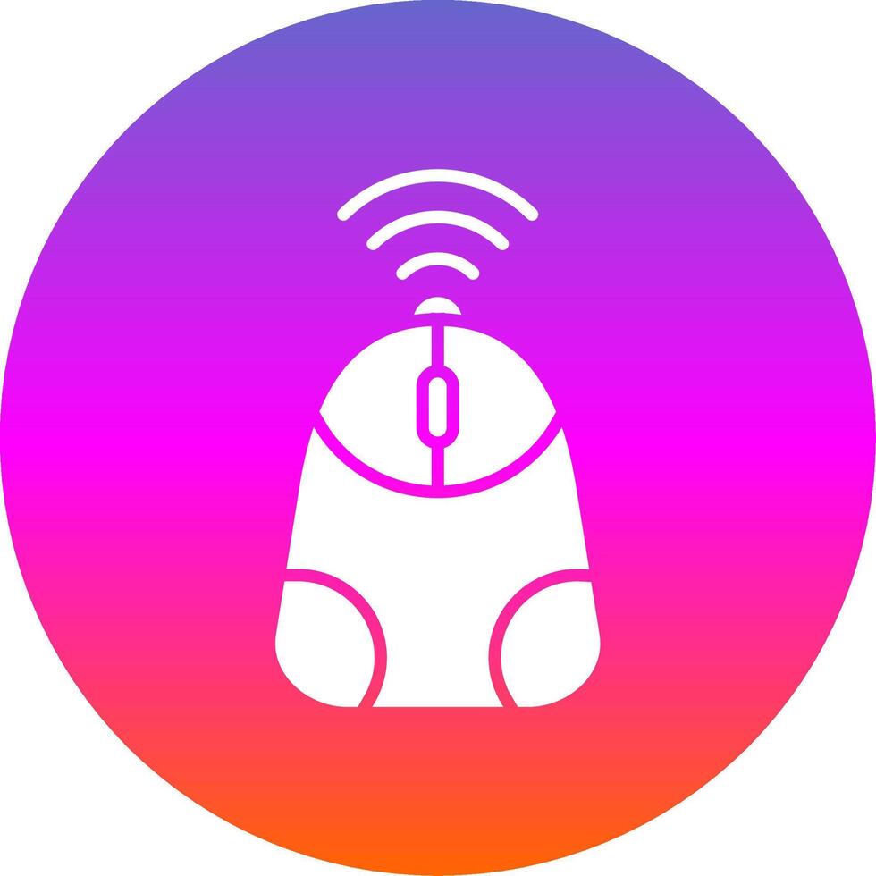 Mouse Glyph Gradient Circle Icon Design vector
