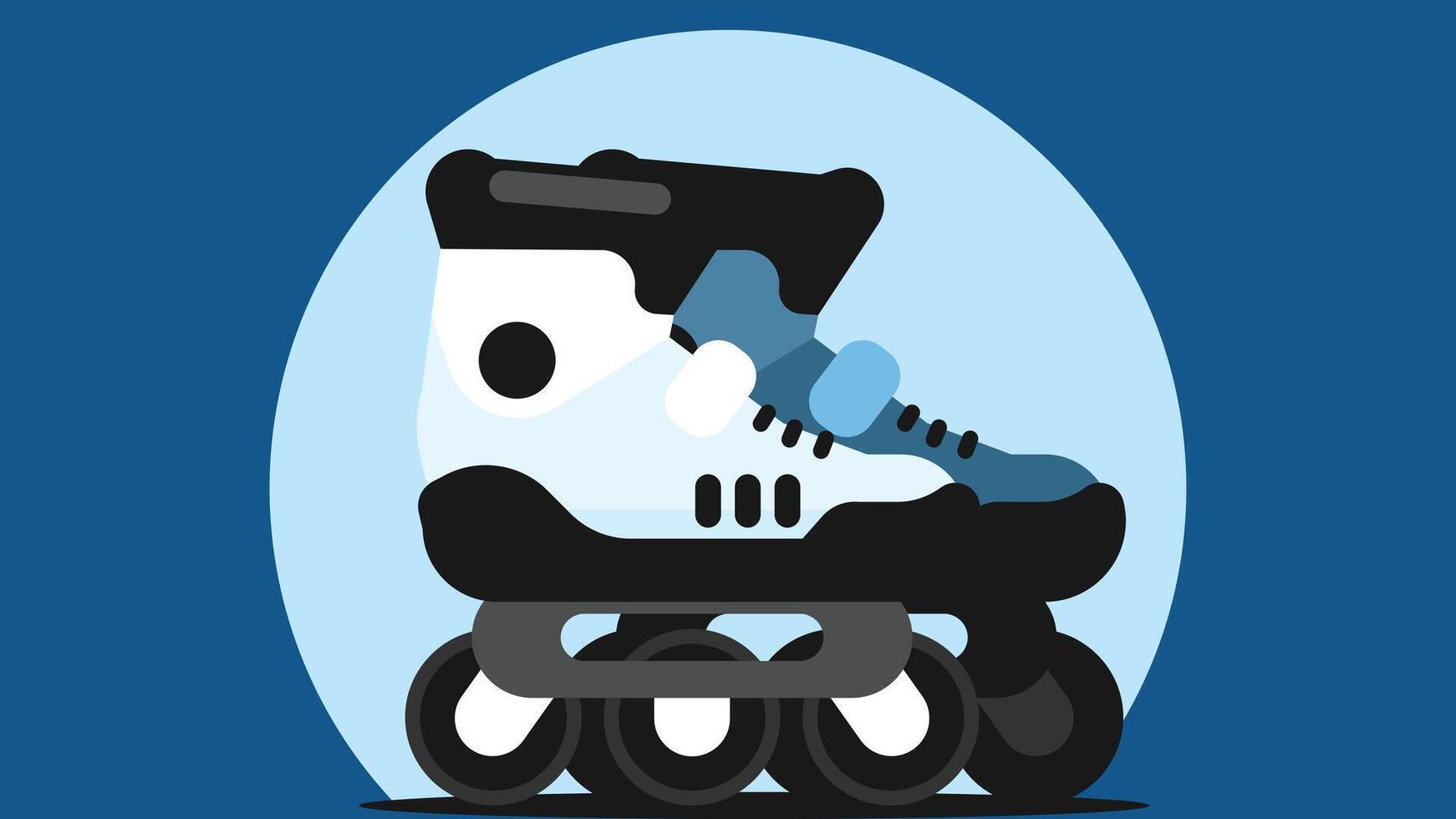 skating roller shoes with wheels isolated vector