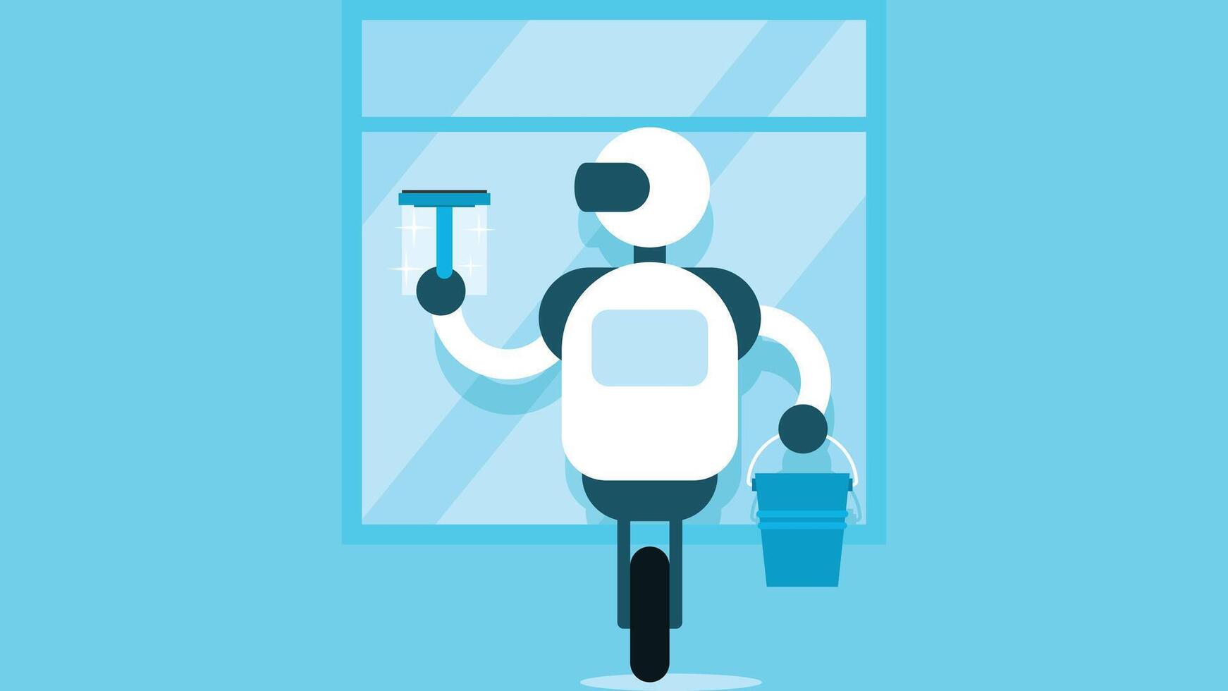Robot technology in different future industry vector