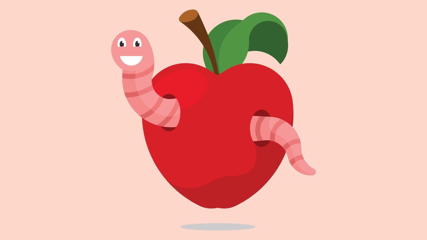 calentar en un manzana resumen ilustración vector