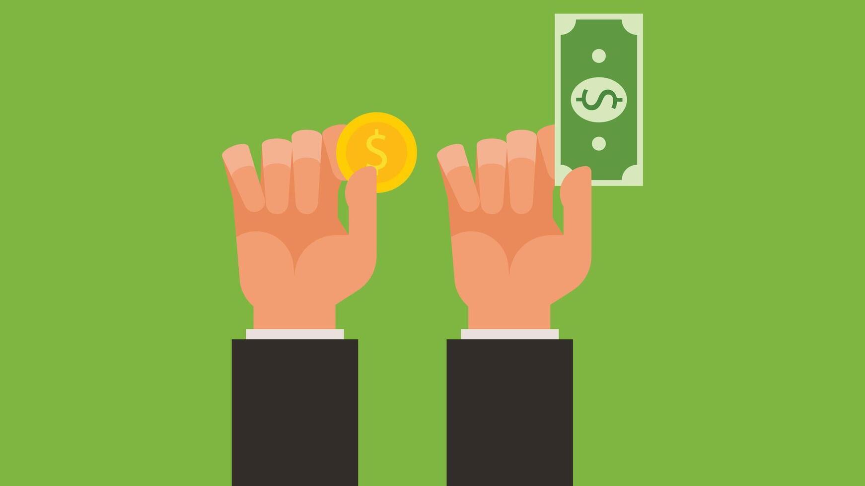 Business investment growth idea abstract illustration with money saving vector
