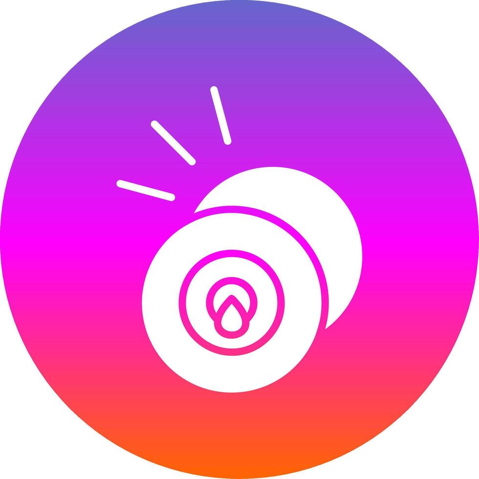 Cymbal Glyph Gradient Circle Icon Design vector
