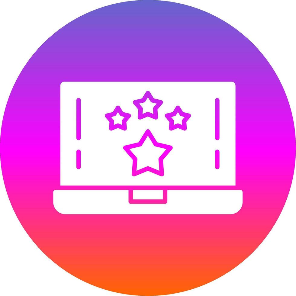 Star Glyph Gradient Circle Icon Design vector