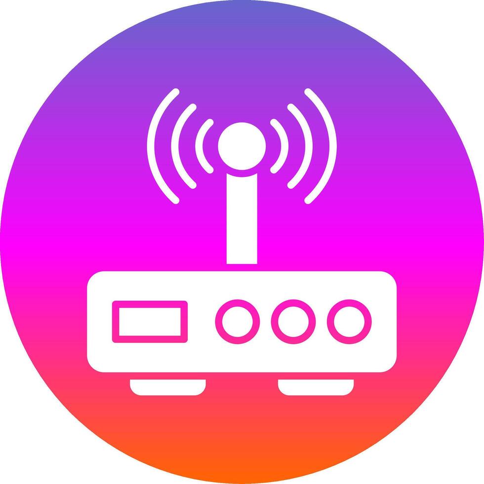 Modem Glyph Gradient Circle Icon Design vector
