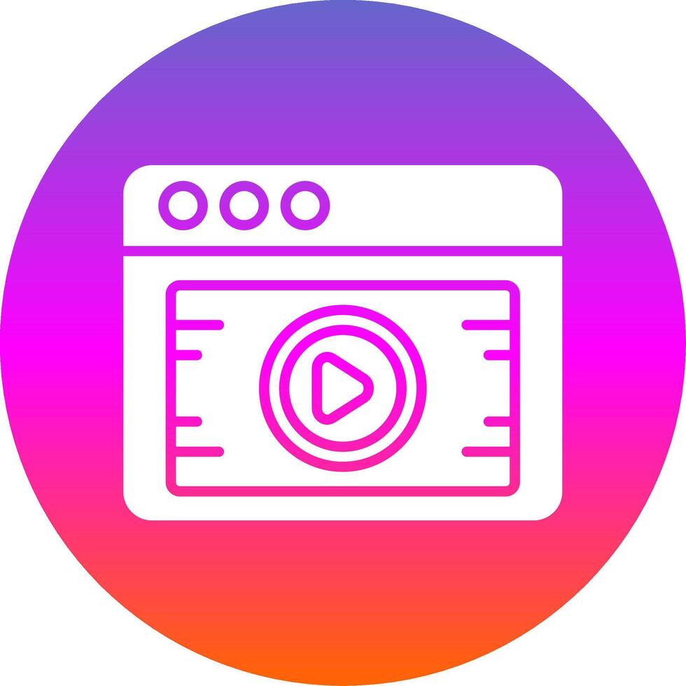 Glyph Gradient Circle Icon Design vector
