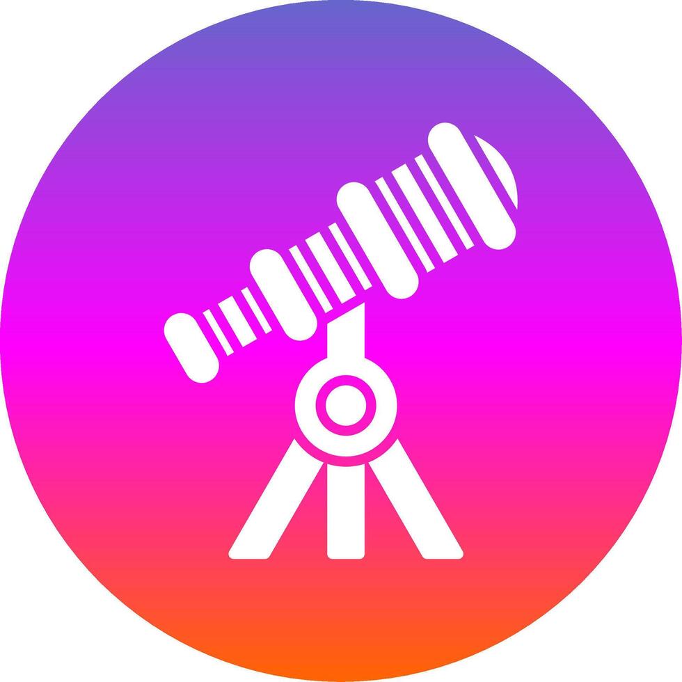 Telescope Glyph Gradient Circle Icon Design vector