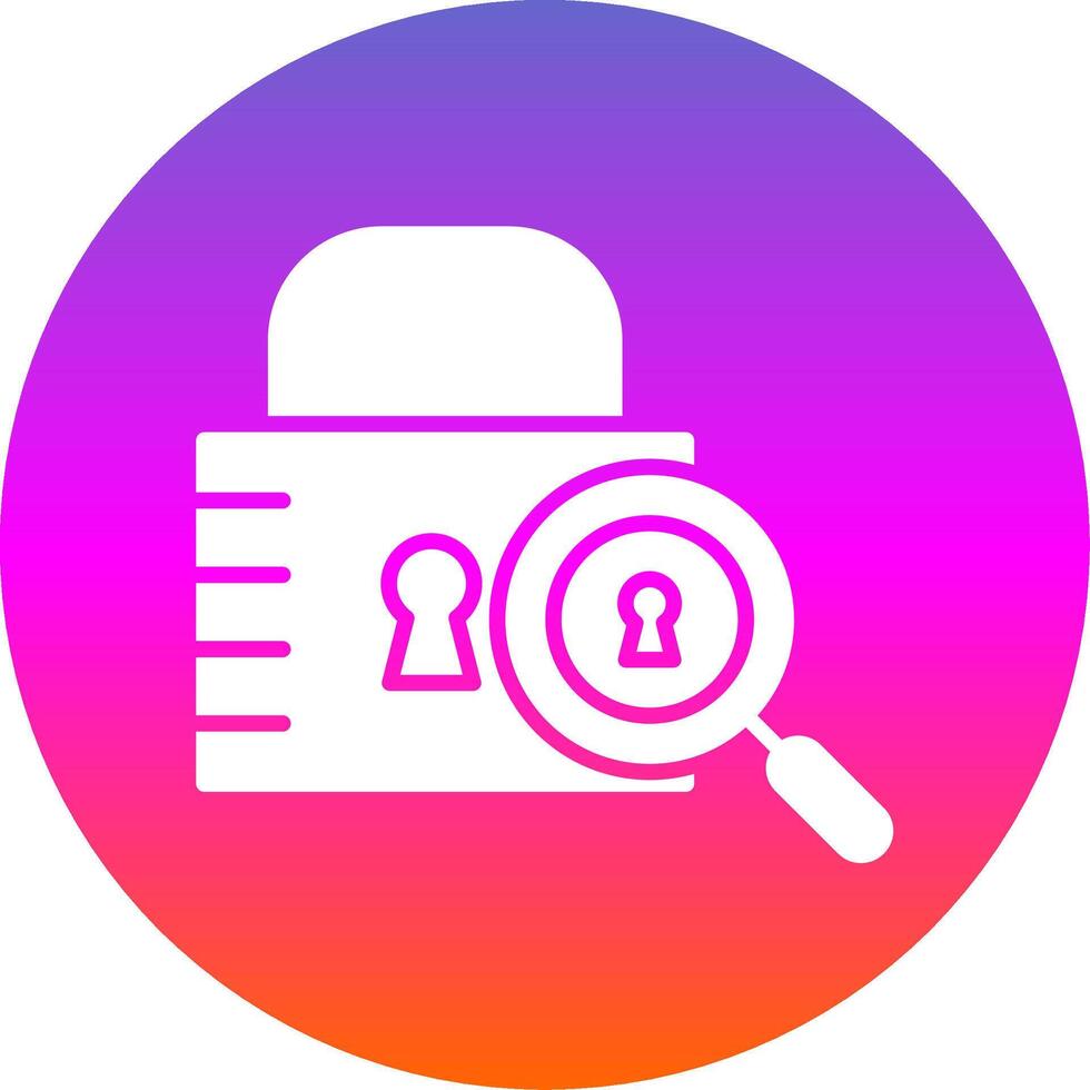 Keyhole Glyph Gradient Circle Icon Design vector