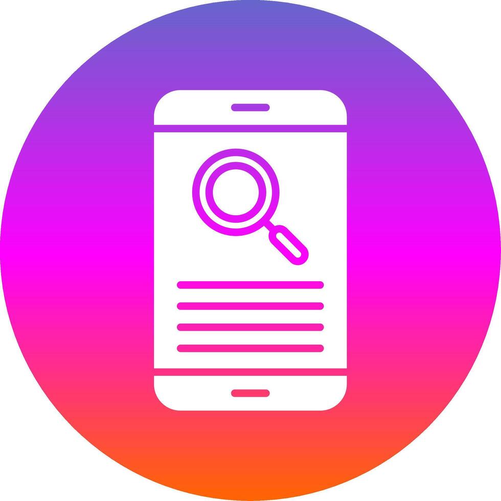 Smartphone Glyph Gradient Circle Icon Design vector