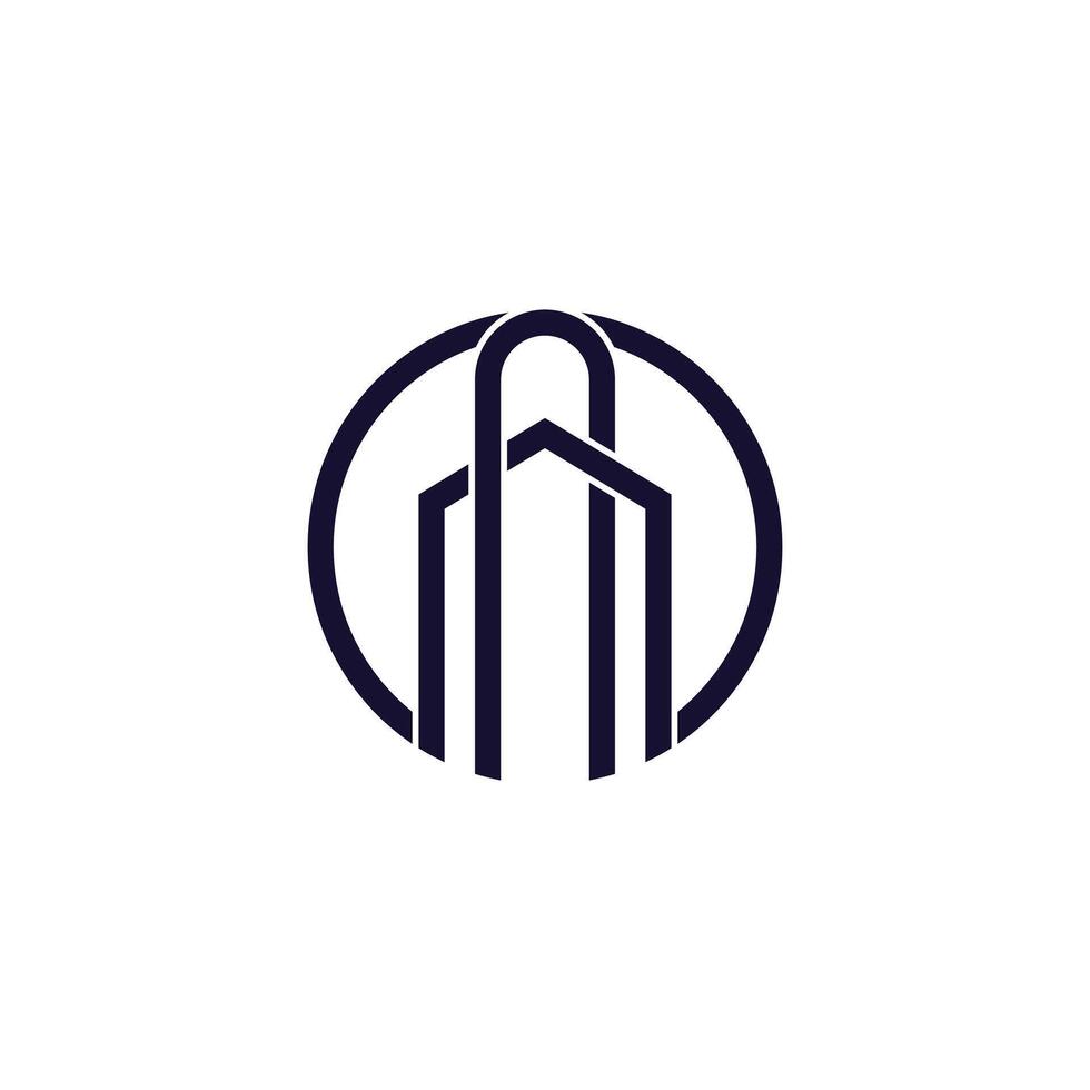 Building logo design icon for business with creative concept idea vector