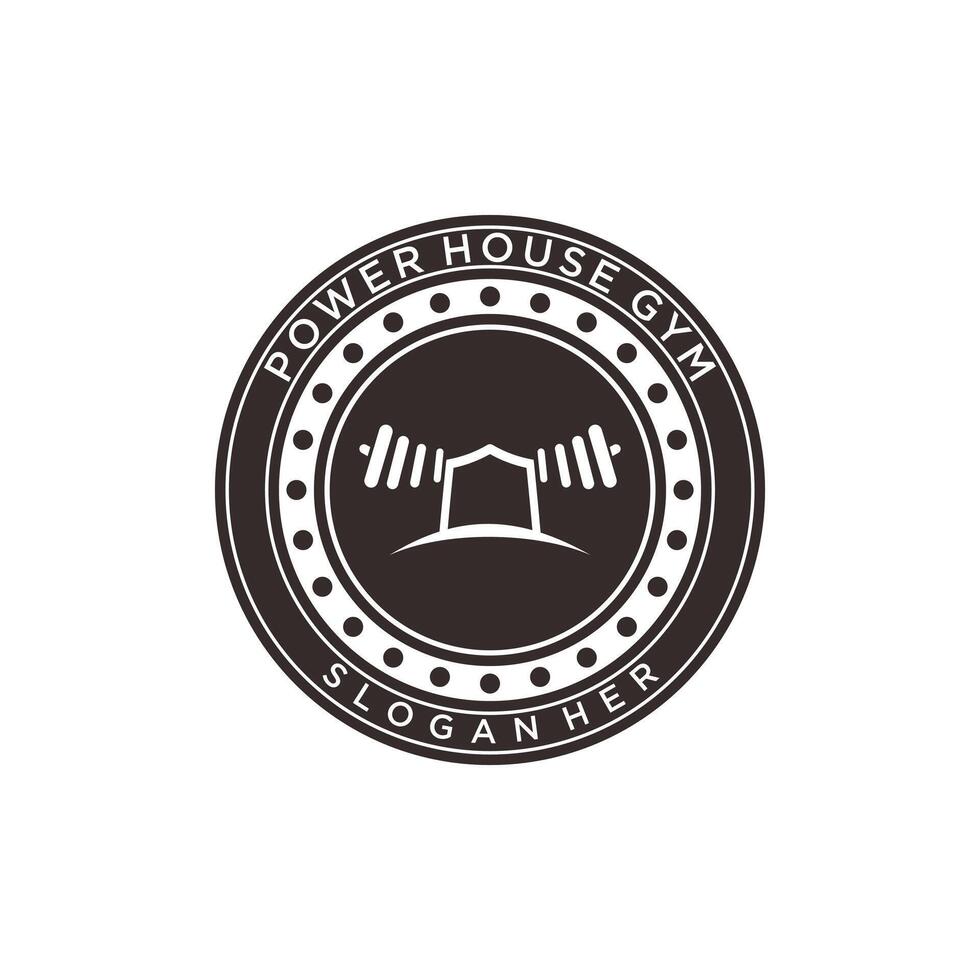 Gym logo design icon for business with creative concept idea vector