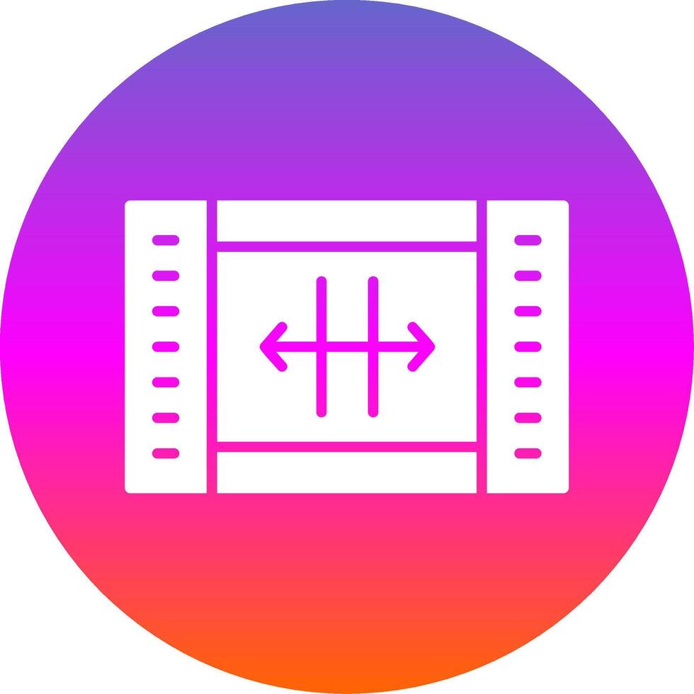 Resize Glyph Gradient Circle Icon Design vector