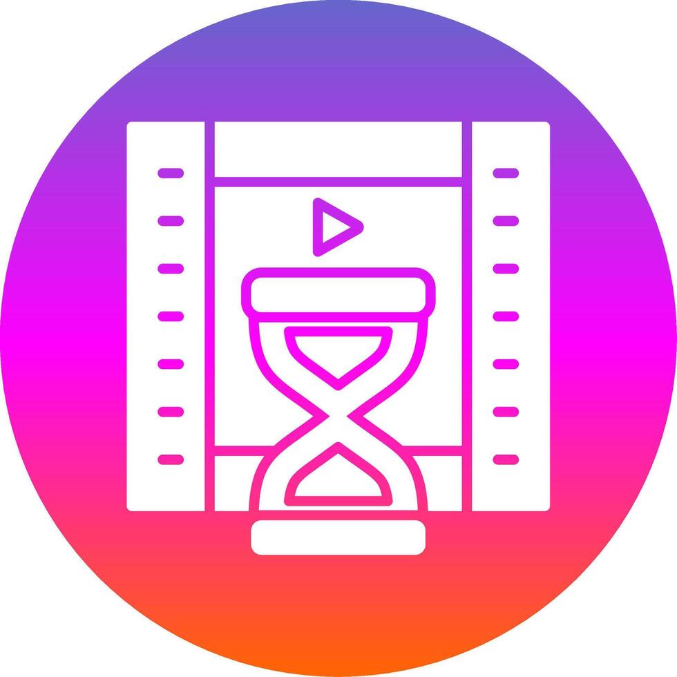 Duration Glyph Gradient Circle Icon Design vector