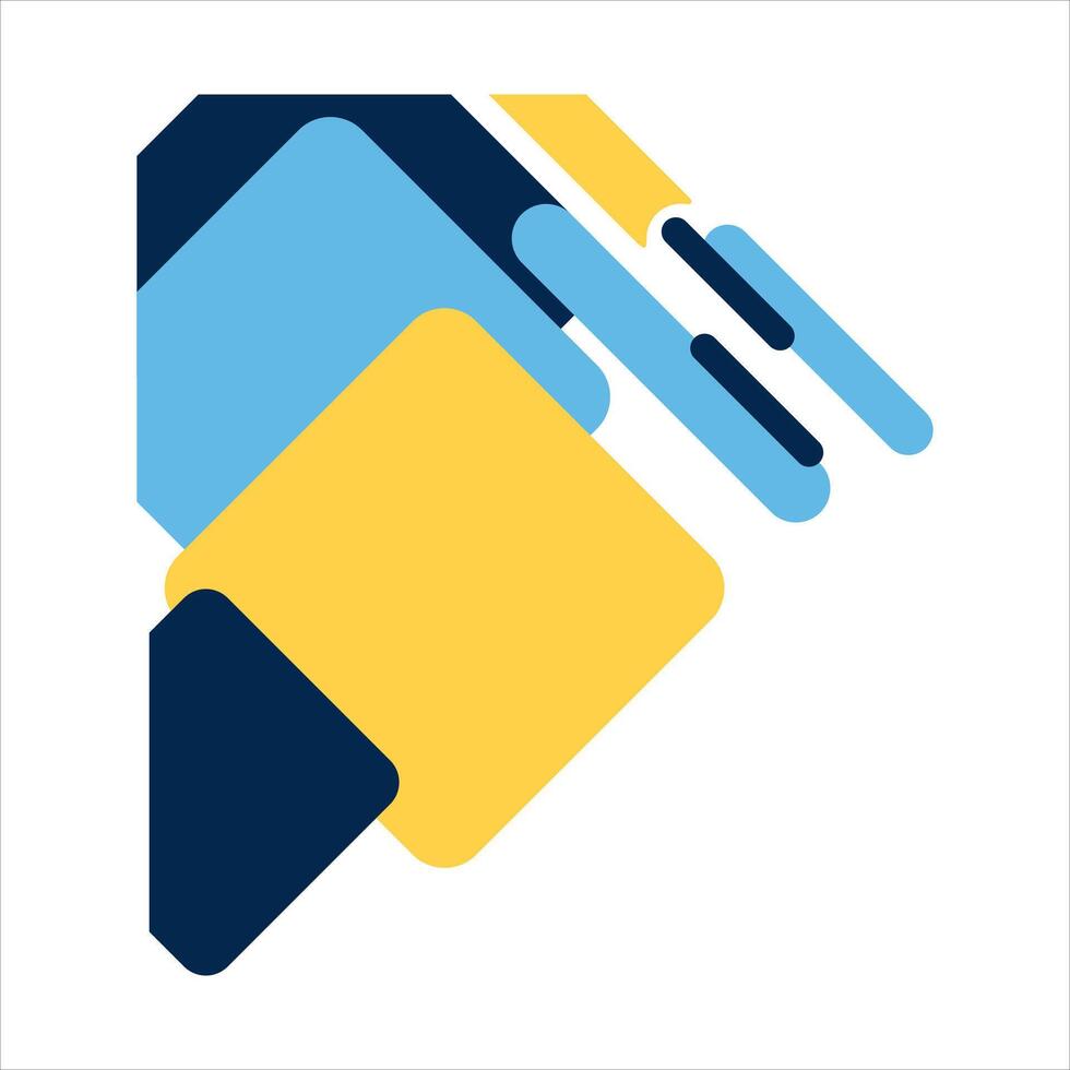 Modern Corner Geometric Shape Element vector