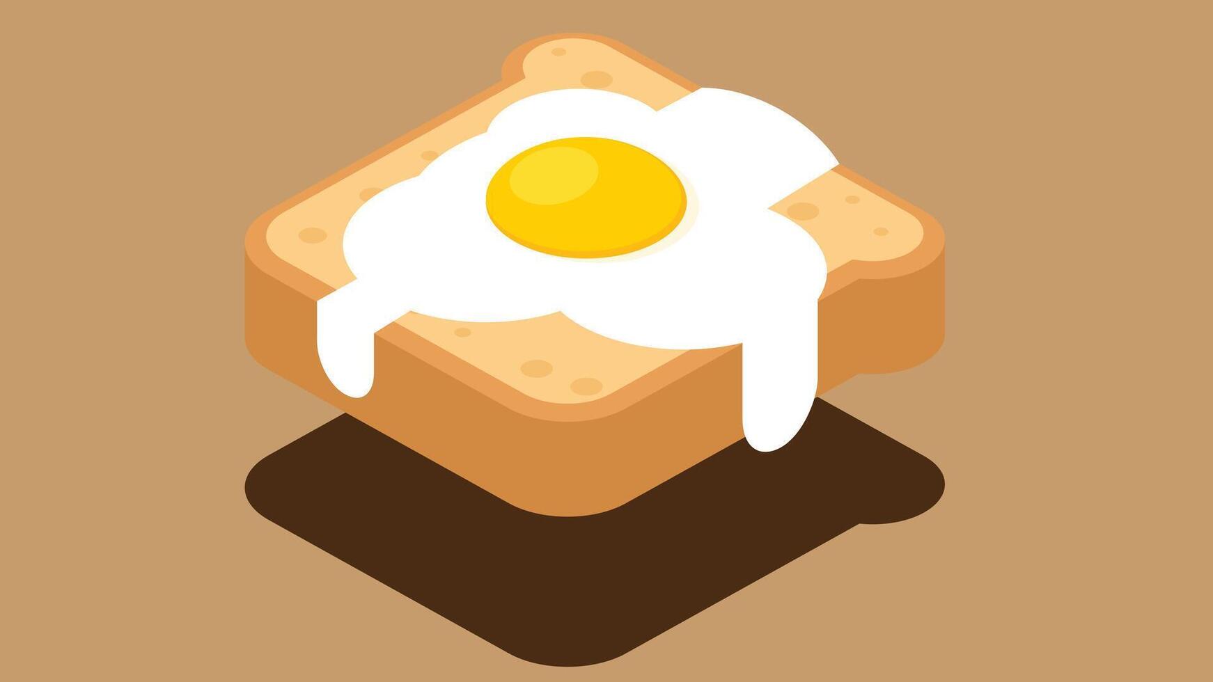 Egg Sandwich on a toast bread vector