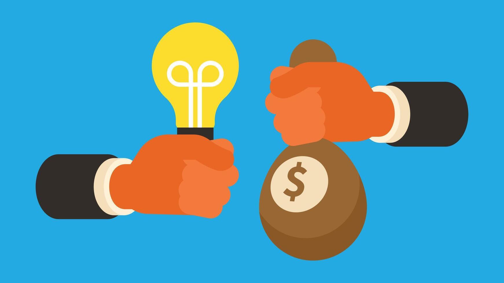 Business investment growth idea abstract illustration with money saving vector