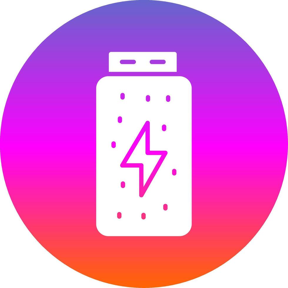 Battery Status Glyph Gradient Circle Icon Design vector
