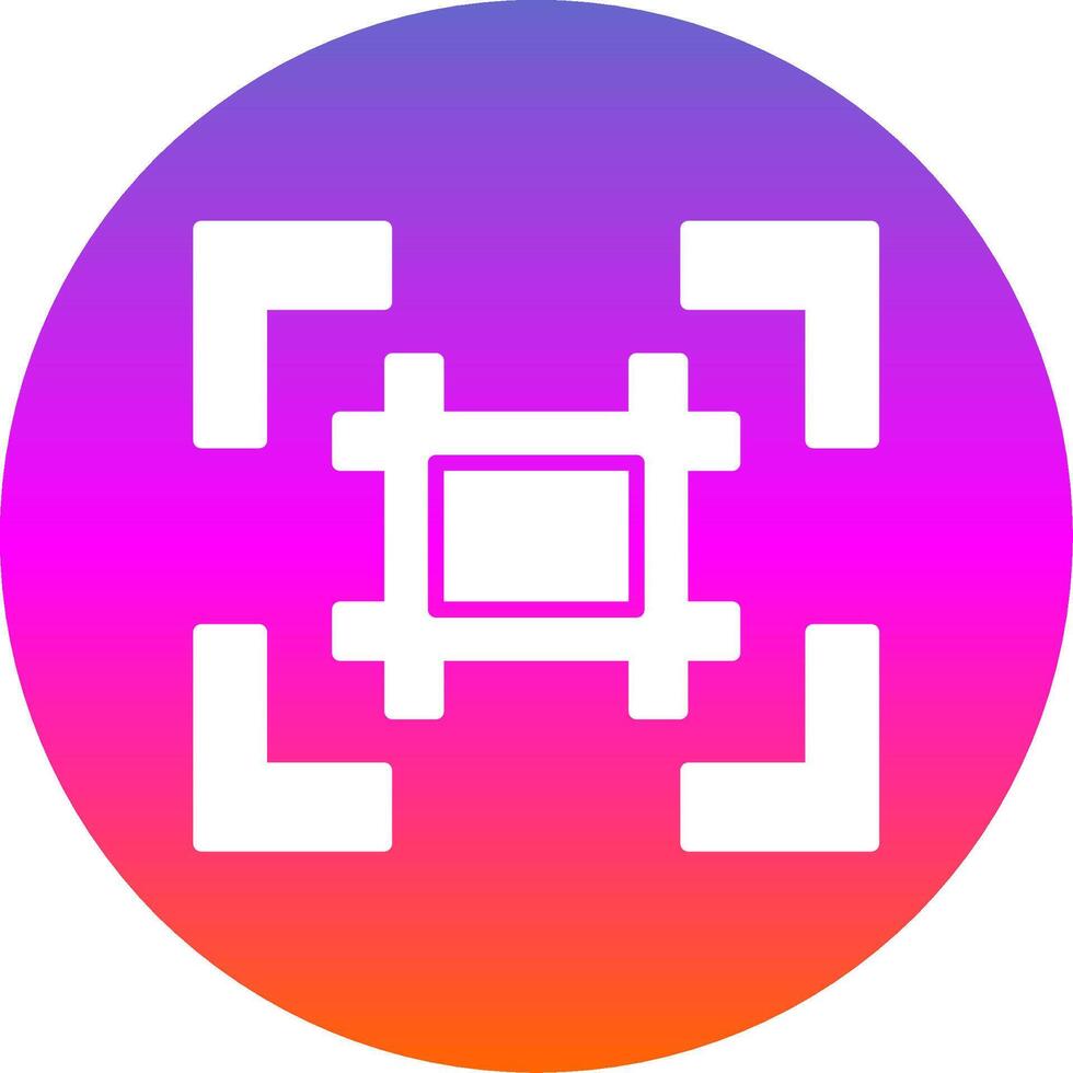 Grid Glyph Gradient Circle Icon Design vector