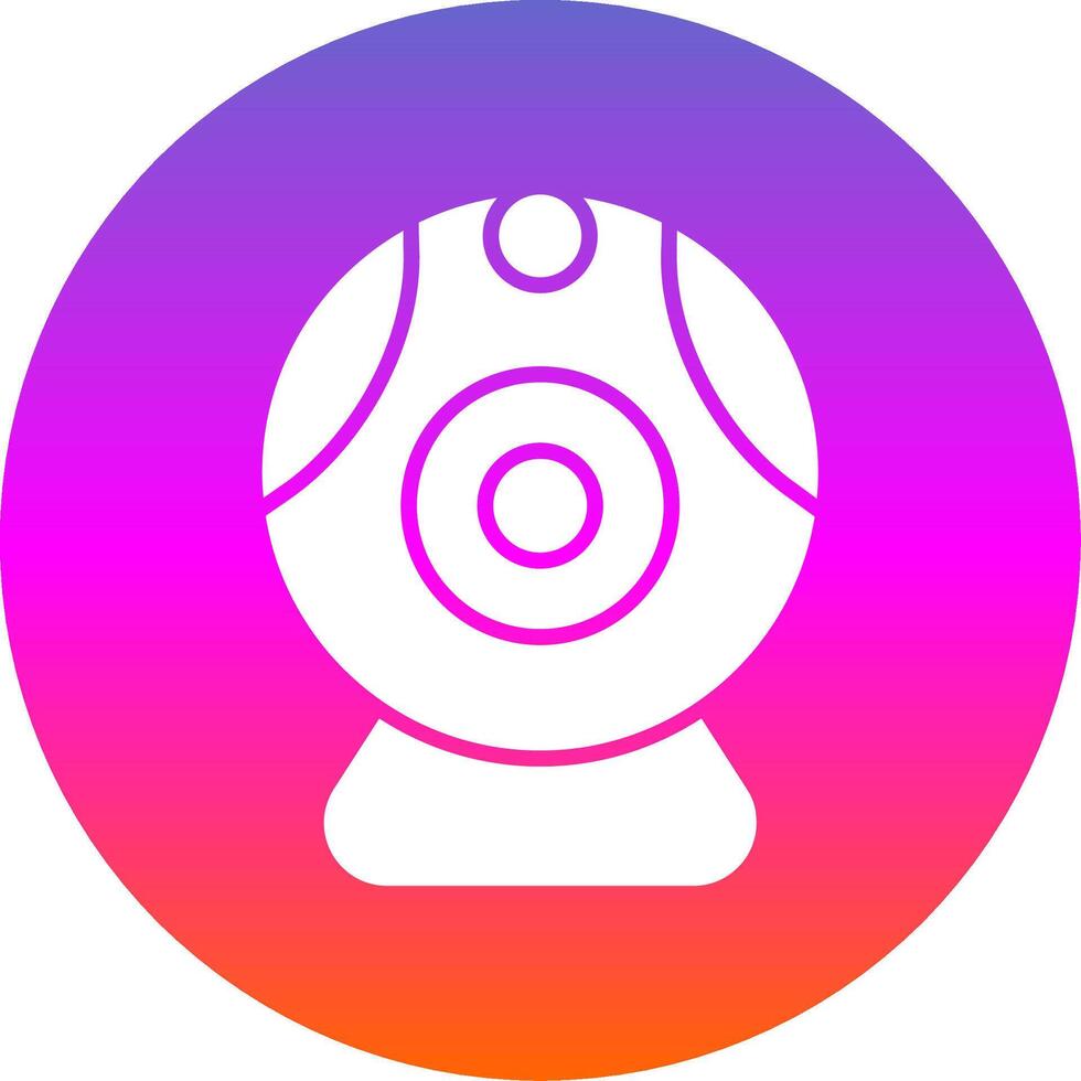 Web camera Glyph Gradient Circle Icon Design vector