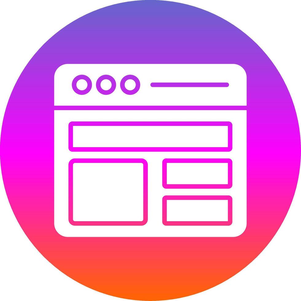 Layout Glyph Gradient Circle Icon Design vector