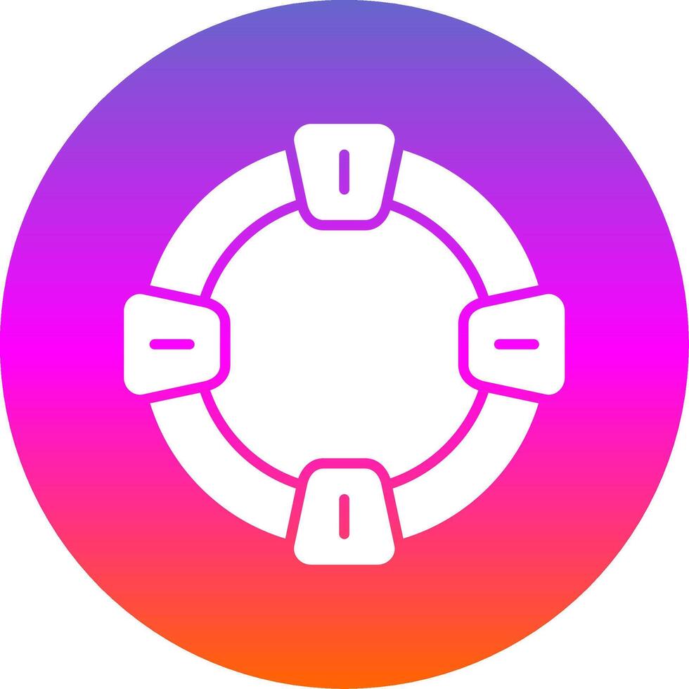 Life Saver Glyph Gradient Circle Icon Design vector