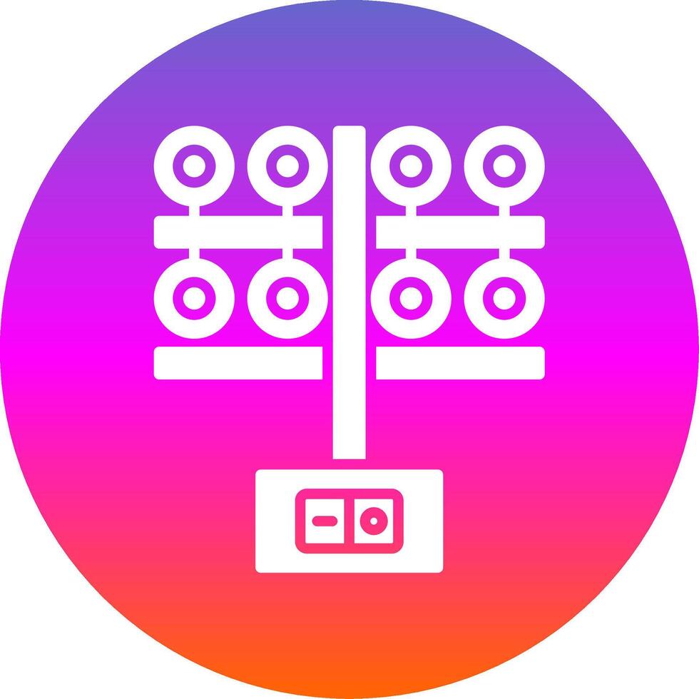 Lighting Glyph Gradient Circle Icon Design vector