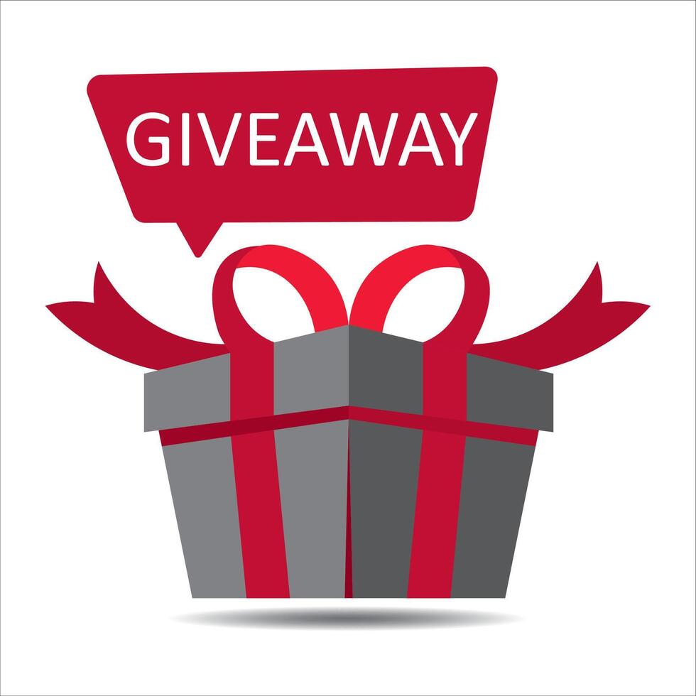 giveaway, gift icon vcetor illustration symbol vector