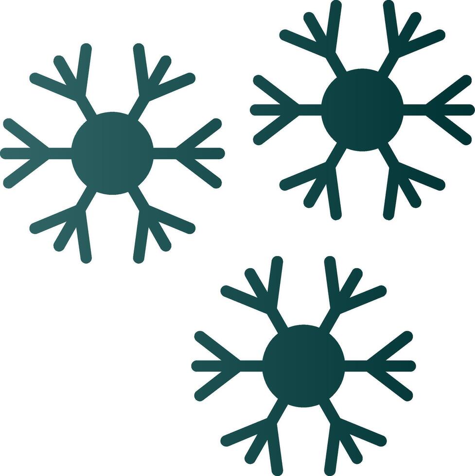 Snowflakes Glyph Gradient Icon vector