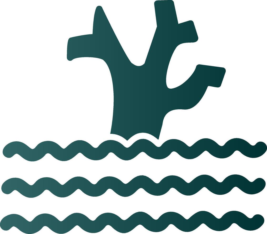 Flood Glyph Gradient Icon vector