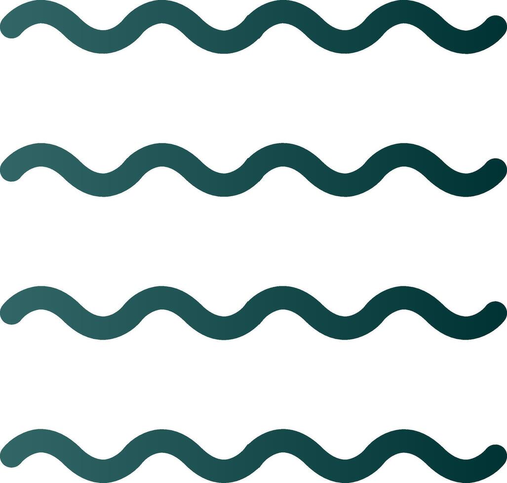 Waves Glyph Gradient Icon vector