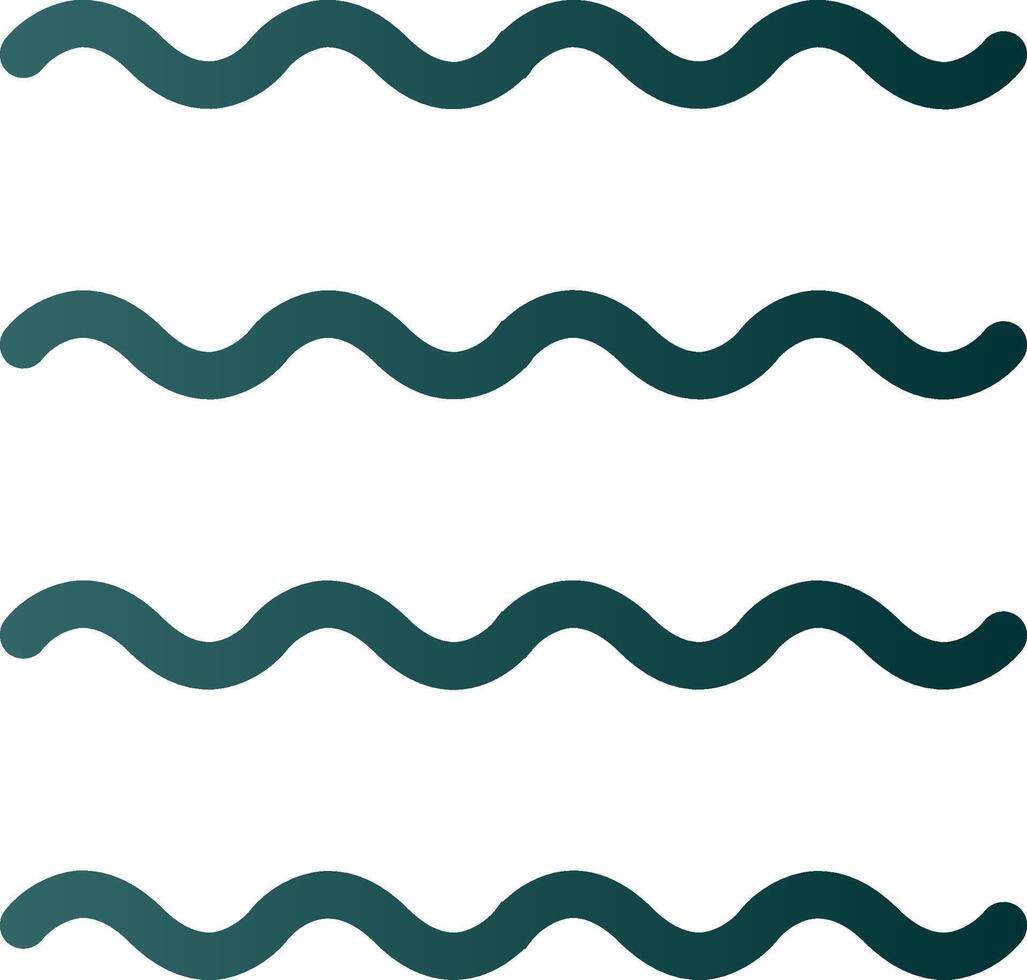 Waves Glyph Gradient Icon vector