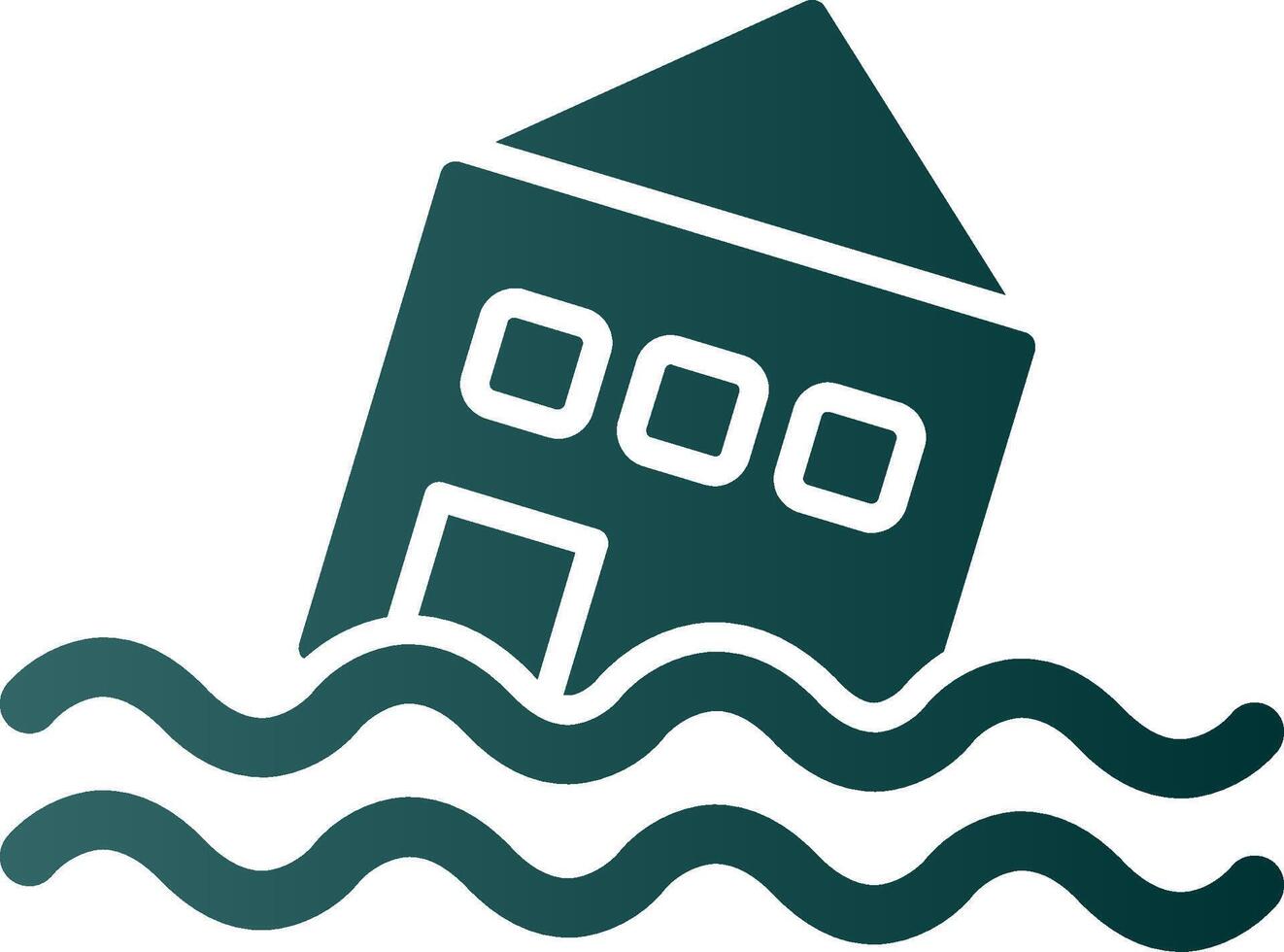 Flood Glyph Gradient Icon vector