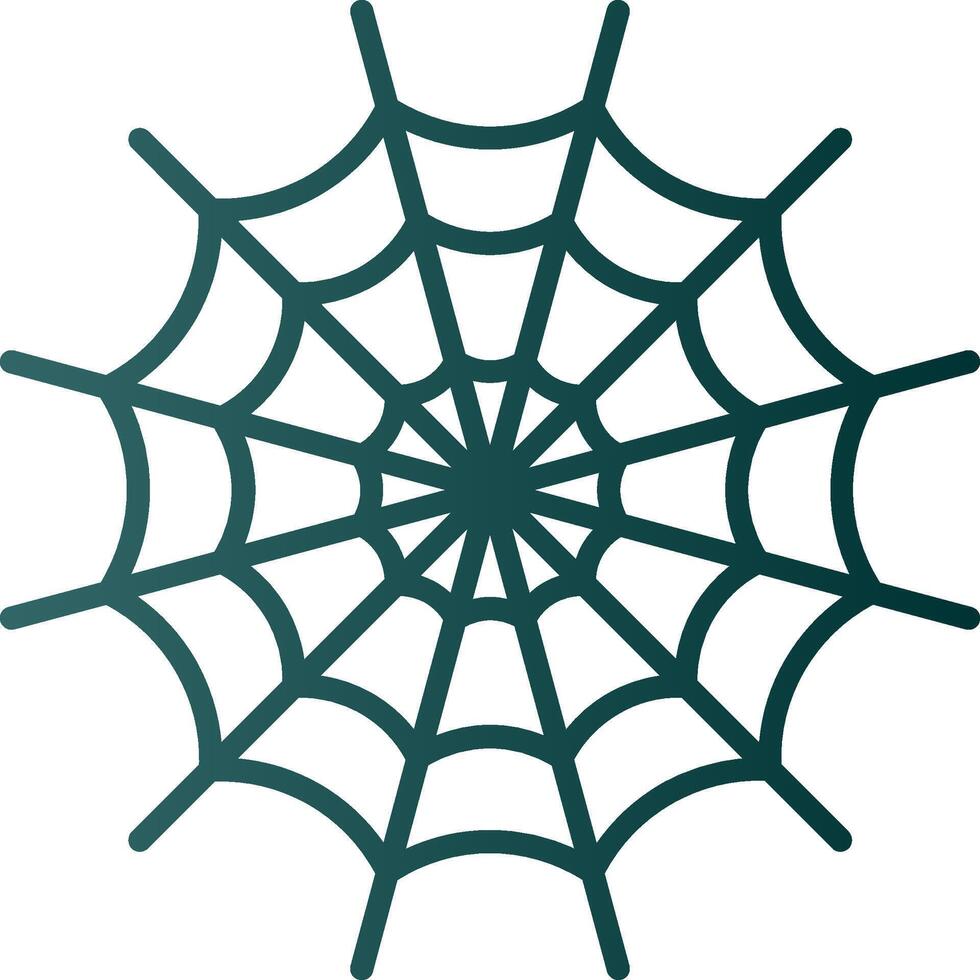 Spider Web Line Gradient Icon vector