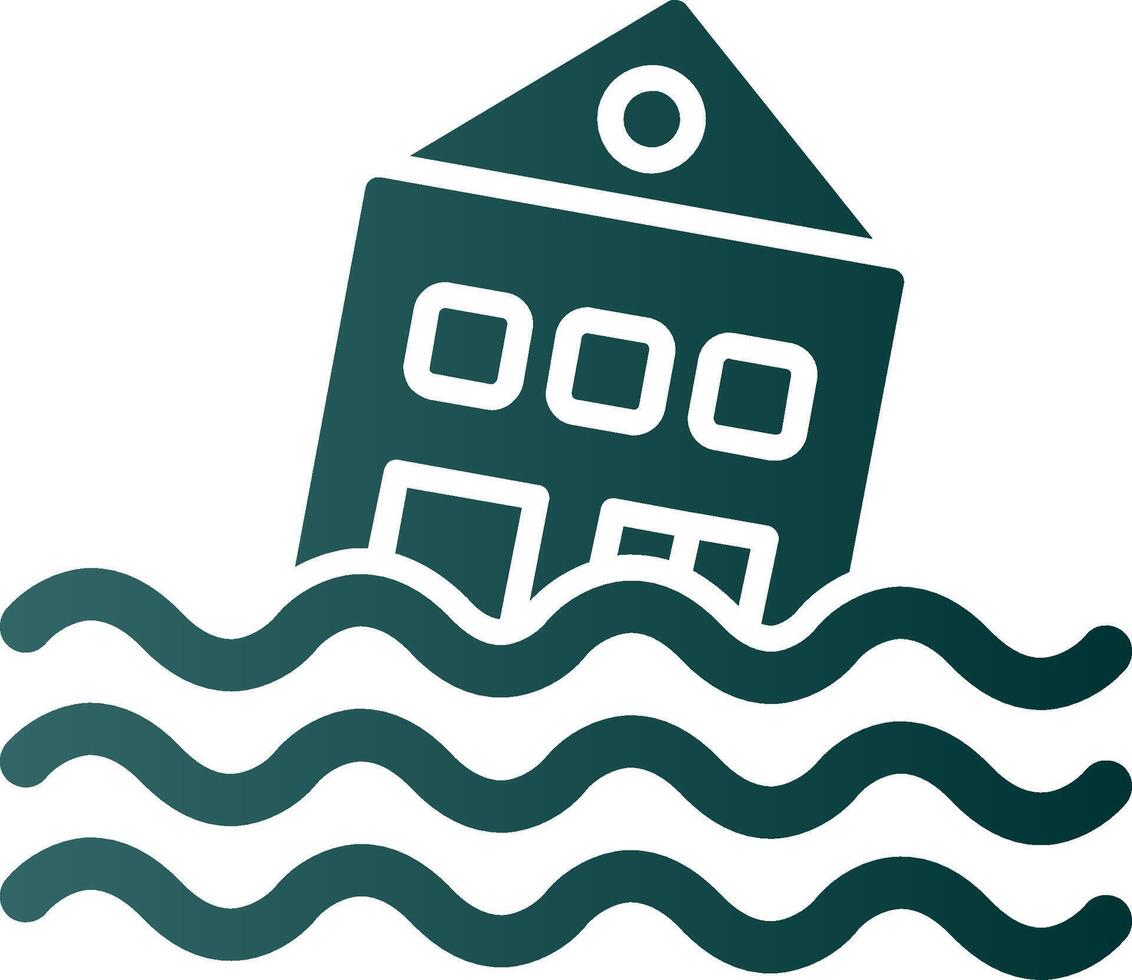 House Glyph Gradient Icon vector