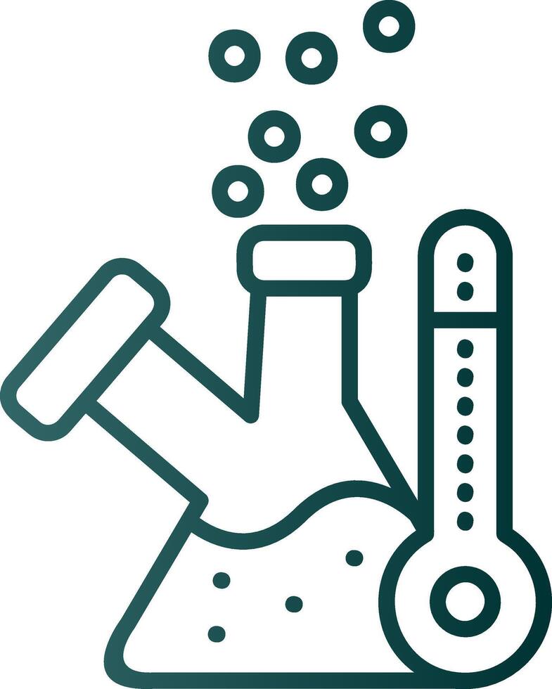 Flask Line Gradient Icon vector