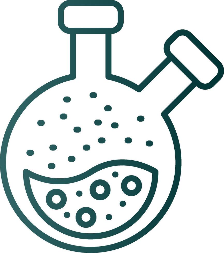 Flask Line Gradient Icon vector