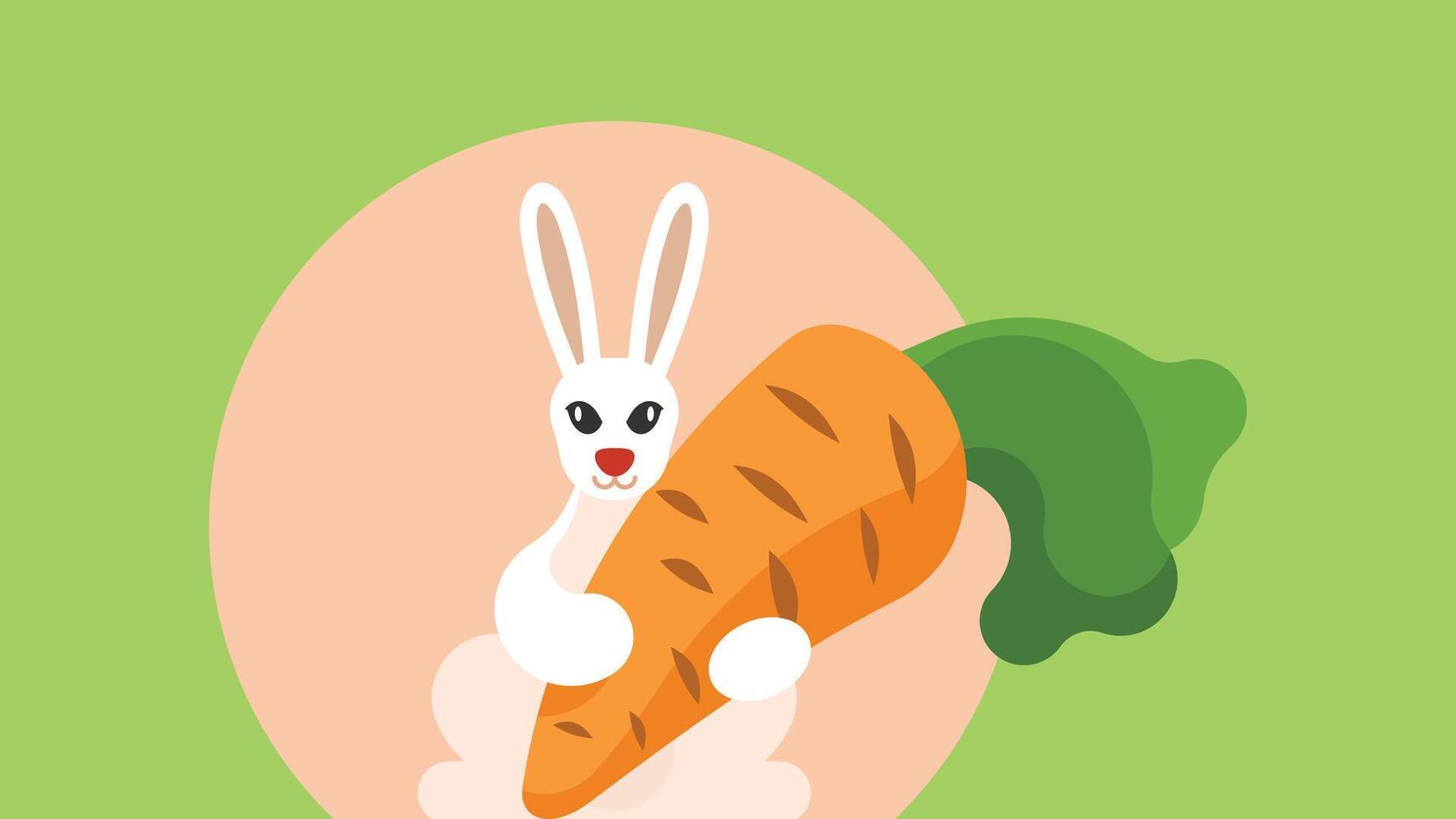 rabbit animal cartoon character illustration vector