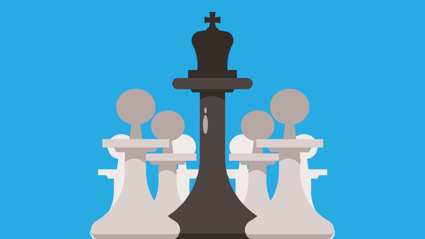 chess game pieces isolated illustration strategy team abstract concept vector