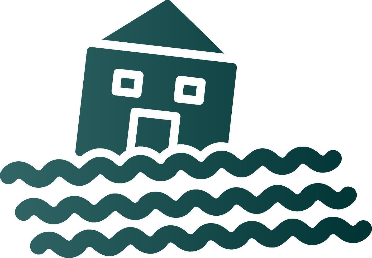 House Glyph Gradient Icon vector