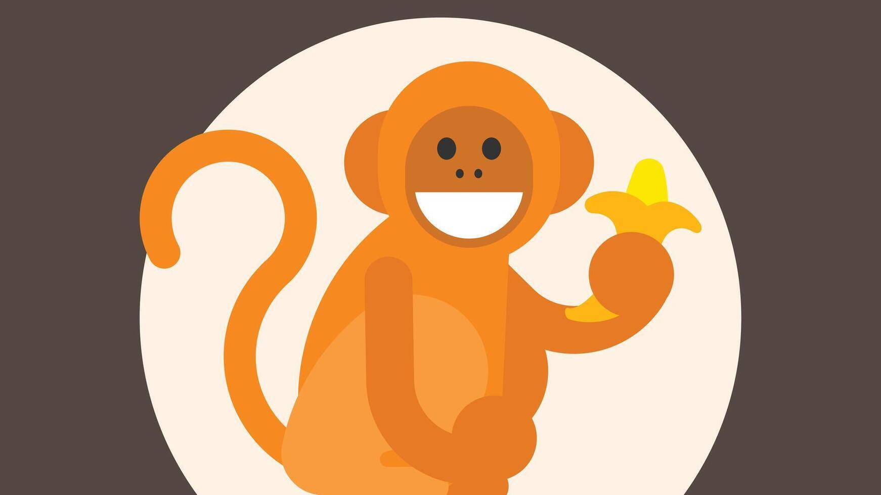 Monkey in a circus playing with balls illustration vector