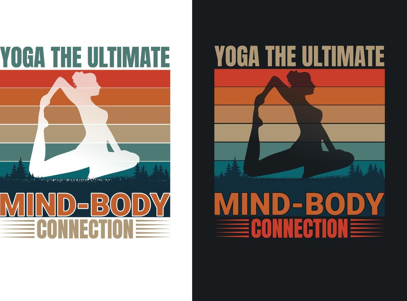 Yoga the ultimate mind-body connection vector