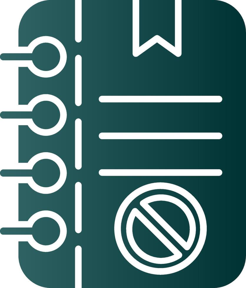 Notes Glyph Gradient Icon vector