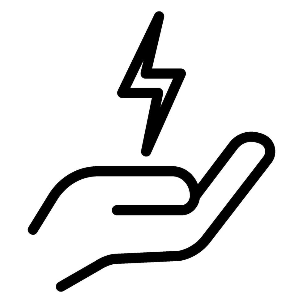 hand line icon vector