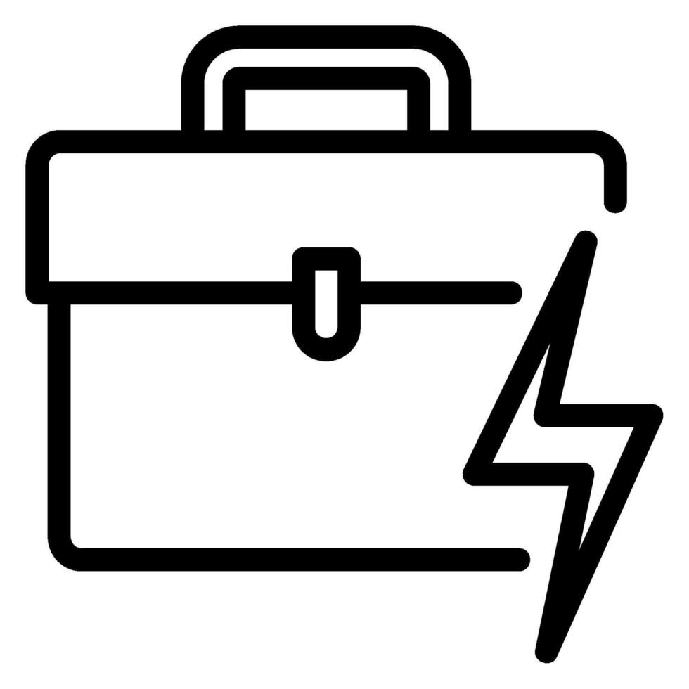 briefcase line icon vector